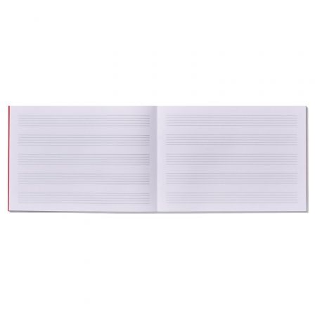 ADDITIO Bloc de música Basic 5 pentagramas Rojo